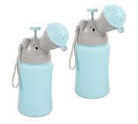 Hemobllo Orinal Portátil Bebés 2 Piezas Urinario de Silicona Suave Diseño Reducido Prueba de Derrames Adecuado para Viajes en Coche Camping y Entrenamiento para Ir al Baño