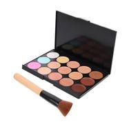 Hemobllo Paleta de Correctores de Maquillaje Ligera de 2 Piezas Pinceles para Cubrir Ojeras y Manchas, Material Sintético Adecuado para Uso Diario y Ocasiones Obsequios