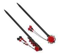 Hemobllo Palillos Cabello Chinos Vintage 2 Unidades Tamaño p Elegante Para Mujer Boda Fiesta Accesorios Tradicionales Borlas Para Peinados Largos