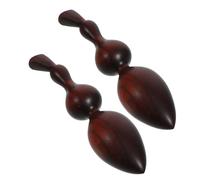 Hemobllo Palo de Masaje de Madera de Gran Tamaño para Puntos Gatillo Herramienta Portátil de Reflexología Masajeador Corporal Multifunción para Hombros Piernas y Pies Set de 2 Unidades