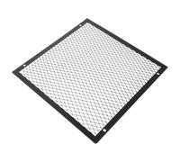 Hemobllo Pantalla Metálica para Chimenea Cuadrada de Hierro, 7.86 Pulgadas | Malla Antichispas, Construcción de Rejilla con Orificio para Tornillo, Negro, Oficinas y Salones