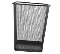 Hemobllo Papelera de Malla Metálica Negra Ventilada para Dormitorio y Oficina Cubo Basura Pequeño y Estrecho para Residuos Domésticos