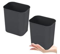 Hemobllo Papelera Plástica Rectangular 2 Unidades 5L Cubo de Basura para Cocina Sala de Estar Dormitorio y Oficina Diseño Delgado