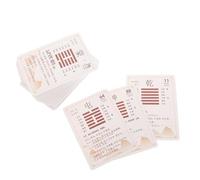 Hemobllo Paquete De Cartas del i Ching Amuleto Chino para Principiantes Tamaño Estándar Guía del i Ching Herramienta De Adivinación para Meditación y Crecimiento Personal Set De 64 Cartas
