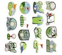 Hemobllo Parche Termoadhesivo y Bordado de Golf Verde Juego de 16 Piezas para Coser Ropa Pantalones Gorras y Mochilas Accesorio Decorativo para Prendas Deportivas de Golf