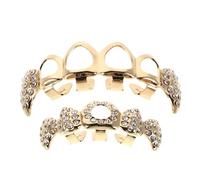 Hemobllo Parrilla Dorada Hueca Vampiro Accesorios para Dientes de Cosplay y Hip Hop Dientes Vampiro Halloween Joyas Dentales para Hombres para Fiesta