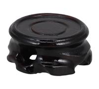 Hemobllo Peana de Madera Redonda de 4 CM para Jarrón Oriental y Lámpara de Mesa, Soporte Estable para Tetera, Base Decorativa para Muebles y Ambientes Domésticos