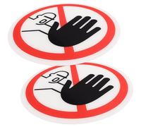 Hemobllo Pegatinas 2piezas Autoadhesivas de Señal de Advertencia de No Tocar de Pvc para Recordatorio de Seguridad Visibles desde Lejos para Uso en Interiores y Obras