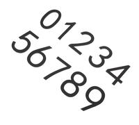 Hemobllo Pegatinas Números de Casa Autoadhesivas 10 Piezas Acrílico Negro Mate 7x4,6 Cm Números para Puerta Exterior Apartamento Oficina Resistente Agua Uso Exterior