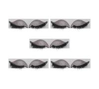 Hemobllo Pegatinas para Pestañas y Sombras de Ojos 5 Pares Juego de Maquillaje para Mujer Adhesivas Precortadas para Ojos Sensibles Diseño Cómodo y Versátil para Fiestas y Uso Diario
