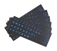 Hemobllo Pegatinas para Teclado de Ordenador Portátil Cubierta Protectora Completa en PVC Negro, Paquete de 6 Piezas, Diseño Simple y Elegante, Fácil de Distinguir