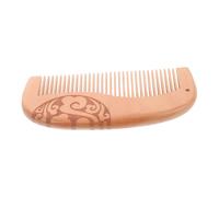 Hemobllo Peine de Madera Grabado Antielectrostático para Mujer con Dientes Finos Desenredante para Cabello Masajeador de Cabelludo Compacto y Portátil para Viaje Unisex
