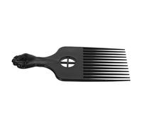 Hemobllo Peine de Plástico Negro para Desenredar y Moldear para Cabello Afro y Rizado, Herramienta de Peinado Adecuado para Uso en Casa, Oficina o Coche
