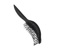 Hemobllo Peine Masajeador Curvado de Plástico para Cabello Rizado Diseño Ligero y Duradero Peine Estilizador Portátil para Mujeres y Niñas Color Negro