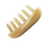 Hemobllo Peine Masajeador de Cuerno de Buey Natural Cepillo Antiencrespamiento y Antiestático para Cabello Rizado y Delicado Herramienta Ligera para Estimular Circulación y Reducir Daño