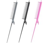 Hemobllo Peine para Teñir el Cabello de Fibra de Carbono Mango Cómodo que Previene Enredos, 3 Piezas para Uso Personal y Peluquería Profesional