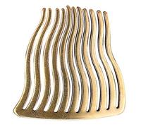 Hemobllo Peine Vintage de Latón con Patina Redondeada Accesorio para Elegante Bodas y Banquetes Diseño Ondulado y Curvado Duradero y Atractivo