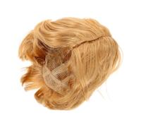 Hemobllo Peluca de Hombre Rubia Corta Lisa para Disfraz Cabello Sintético Ligero Peluca de Cosplay y Halloween Cómoda para Fiestas y Eventos