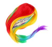 Hemobllo Peluca Larga Sintética de Degradado Arcoíris para Cosplay y Fiesta Peluca para Mujer Adulto Colorida Adecuado para Disfraces y Eventos Temáticos