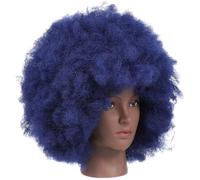 Hemobllo Peluca Rizada Africana para Mujeres Negras Peluca Corta y Esponjosa Accesorio de Cabello Afro Sintético para Fiestas Temáticas Cosplay y Uso Diario