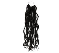 Hemobllo Peluca Trenzada de Ganchillo Sintética 1b para Mujer, 1 Unidad, Rastas Africanas, Fibra Capilar Nu Locs, Adecuada para Fiestas y Disfraces