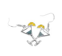 Hemobllo Pendientes Colgantes con Diseño de Copa de Joyería Femenina Elegante y Resistente al Accesorios Versátiles para Fiestas y Diario para Mujeres y Chicas Creativas