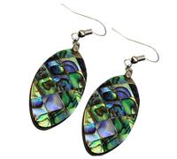 Hemobllo Pendientes Colgantes De Concha De Abulón Natural, Pendientes De Moda Para Mujer y Niña, Joyería Ligera Diseño Moderno Para Uso Diario y Eventos, Tamaño Mediano