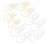 Hemobllo Pendientes de Aro Abiertos Cierre Francés Tipo Camarón 64 Piezas de Metal Dorado y Blanco K Pendientes Colgantes Semicirculares para Bisutería DIY y Accesorios de Joyería para