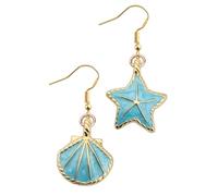 Hemobllo Pendientes de Concha y Mujer, Aretes Festivos, Estilo Creativo y Elegante, Uso Diario y Fiestas de Verano