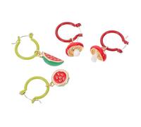 Hemobllo Pendientes de Fruta para Mujer con Diseño de Sandía y Hongo Ligeros y Delicados Aretes Colgantes Pequeños para Verano Joyería Femenina Elegante y Cómoda para Uso Diario