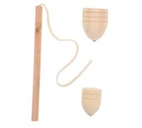 Hemobllo Peonzas De Madera Retro Hechas Mano con Varita Clásico para Niño Niña y Tradicional Vintage para Exteriores