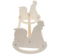 Hemobllo Percha de Promueve para Gallina Que Aves Ejercicio de Corral el Resistente Mordeduras Plástico Beige Forma Pollo y Pollitos
