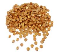 Hemobllo Perlas de Lacre Octogonales Doradas para Sellos de Cartas y Sobres Kit de Cera Dura 6 Paquetes 100 Cuentas Cada Uno Ideales para Invitaciones de Boda Manualidades y