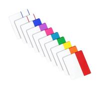 Hemobllo Pestañas de Índice Autoadhesivas Impermeables Semitransparentes, 10 Libros de 20 Hojas (40x50 Mm), para Organizar Archivos, Libros y Carpetas, Notas Escritas, Material de Oficina