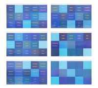 Hemobllo Pestañas de Mes de Página Adhesivas, Etiquetas Índice Pequeñas Impermeables, 6 Hojas Azul Dorado, Planificador Trimestral para Oficina y Estudio, Pegatinas Decorativas para Libros