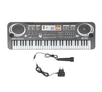 Hemobllo Piano Electrónico 61 Teclas Abs, Juguete Educativo Multifuncional para Mejorar la Audición y Reconocimiento de Voz en Bebés