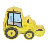 Hemobllo Piñata con Forma de Excavadora de Papel en Color Amarillo para Fiesta de Cumpleaños o Temática de Construcción, Adorno Divertido y Relleno de Dulces
