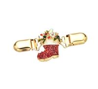Hemobllo Pinza para Chal de Suéter Navideño de Aleación en Forma de Bota de Nieve Cierre Decorativo para Cárdigan y Jersey Accesorio Festivo para Ropa de Mujer Obsequio de Navidad
