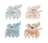 Hemobllo Pinzas Cabello Diseño de Mariposas, 4 Unidades, Material Sintético Resistente, No Se Caen ni Se Rompen, Accesorio Elegante para Mujeres y Amigas