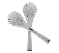 Hemobllo Pinzas de Acero Inoxidable para Servir en Cocina y Buffet, Diseño en Forma de Concha, Paquete de 2 Piezas, Manejo Fácil y Uso Versátil para Chefs y Cocineros Caseros