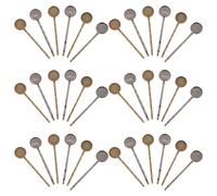 Hemobllo Pinzas Pelo de Metal con Base de 12 Mm, 40 Unidades, Colores Bronce Antiguo y Negro Mate, Bases para Accesorios de Cabello para Bricolaje, Mujer, Uso Diario, Manualidades y Costura
