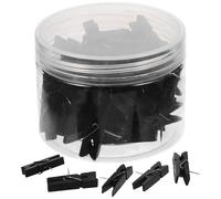 Hemobllo Pinzas Pequeñas para Fotos de Madera Negra Mini Pinzas para Ropa y Notas Paquete de 50 Unidades Ideales para Oficina Hogar y Decoración
