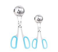 Hemobllo Pinzas Prácticas y Cómodas de Acero Inoxidable para Albóndigas 2 Piezas Diseño en Tijera para Cocina y Restaurante