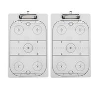 Hemobllo Pizarra Blanca de Borrado Seco para Hockey 2 Unidades Tablero Táctico Portátil para Entrenadores Sujetapapeles Adecuado para Planificar Partidos Entrenamientos y Estrategias