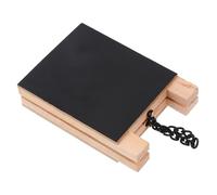 Hemobllo Pizarra de Mesa Doble Cara de Madera Vintage Tablero de Anuncios Portátil con Base para Decoración y Señalización Reutilizable