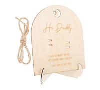 Hemobllo Placa de Madera para Test de Embarazo con Soporte, 15x17.5cm, Tablero Conmemorativo para Revelación de Género, Decoración Hogar y Oficina