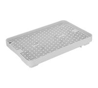 Hemobllo Plato Gotero para Fuente de Agua para Gatos, Portátil y Simple, Color Blanco, Material PP, Diseño Microcóncavo Adecuado para Interiores y Áreas de Estar