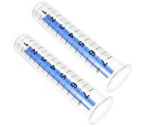Hemobllo Pluviómetro de Plástico con Tubo Medidor de Lluvia Transparente y Escala Clara, Herramienta Profesional Resistente para Patio y Césped, Pack de 2 Piezas Reutilizable