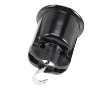 Hemobllo Portalámparas con Gancho Negro de Material Aislante E26/e27, Base con Rosca Resistente a Altas Temperaturas para Pasillos y Comedor