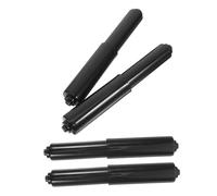 Hemobllo Portarrollos de Papel Higiénico de Abs Negro Varilla de Resorte, Fácil Instalación y Uso Versátil, 4 Piezas para Baño Moderno y Elegante